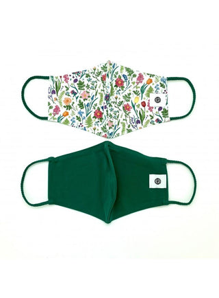 Spring Flower/ Green Face Mask