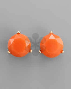 Square Bead Stud Earring Orang