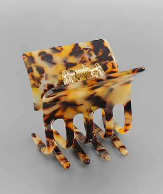 Square Hair Clip Tortoise
