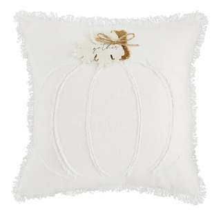 Square White Pumpkin Pillow
