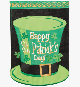 St Patricks Hat Garden Flag