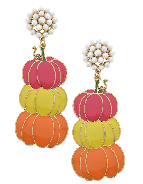 Stacked Pumpkins Earring