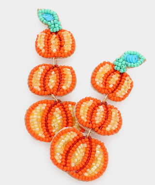 Stacked Pumpkins Earring Orang