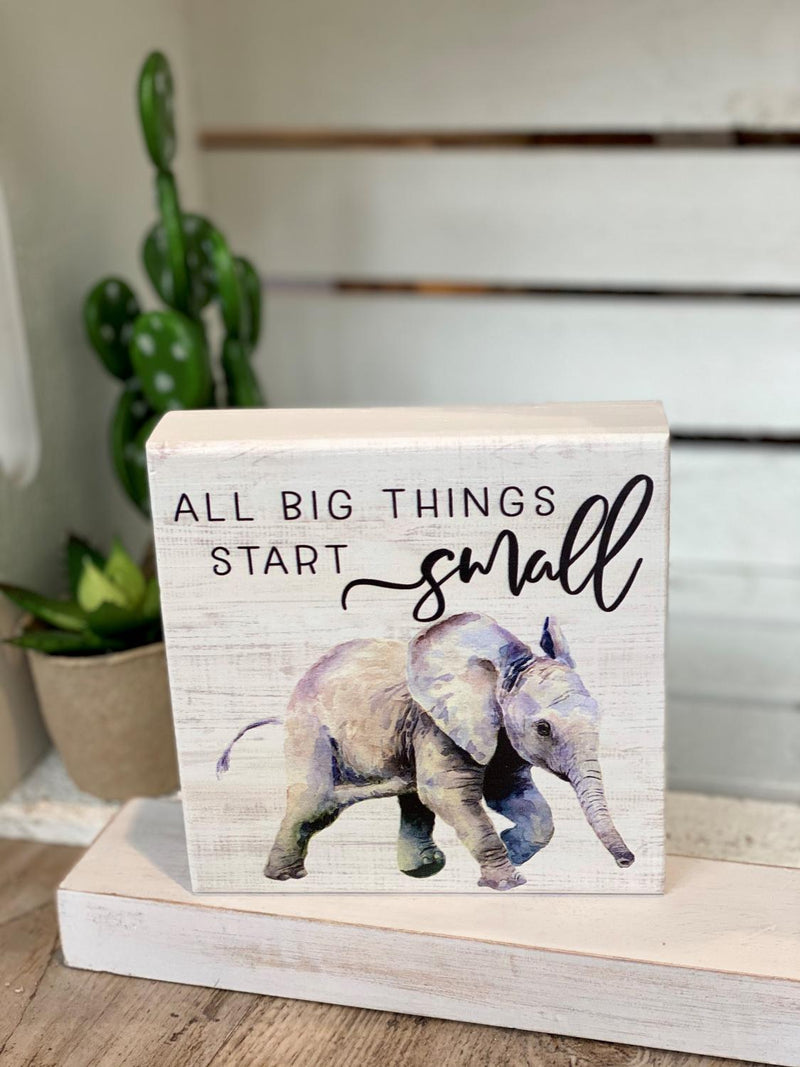 Start Small Block Sign – Darling State of Mind