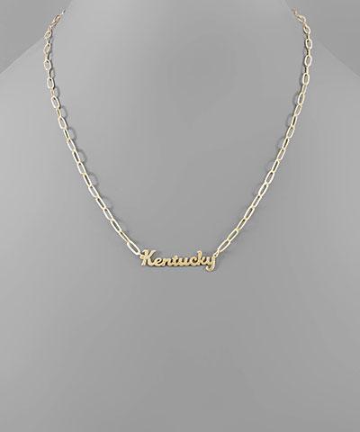 State Pendant Necklace KY