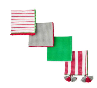 Stripe Waffle Xmas Towel