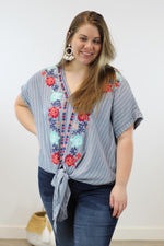 Sunset Embrodery Top - Curvy