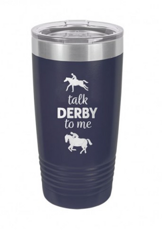 Talk Derby Navy 20oz Tumbler