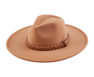 Tan Braided Fedora