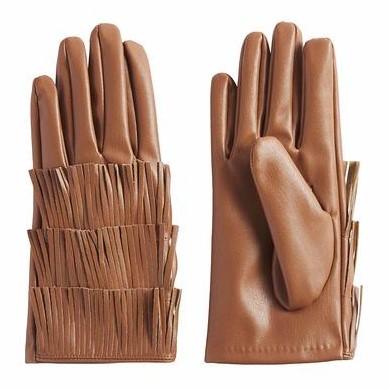 Tan Fringe Glove