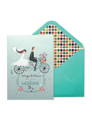 Tandem Bike Wedding Card