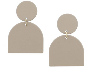 Taupe Arch Earring