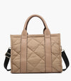 Taupe Clare Quilted Bag