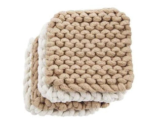 Taupe Crochet Coaster Set
