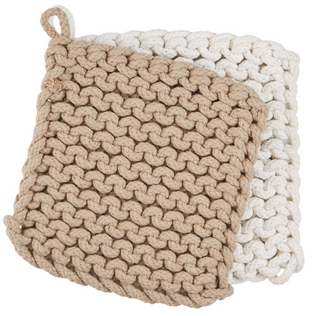 Taupe Crocheted Pot Holders