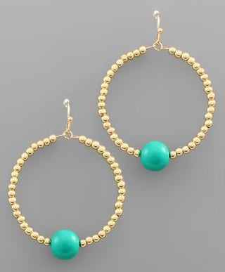 Teal Clay Ball Hoop