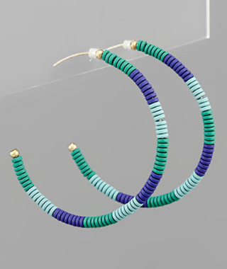 Teal Silicone Disc Hoop