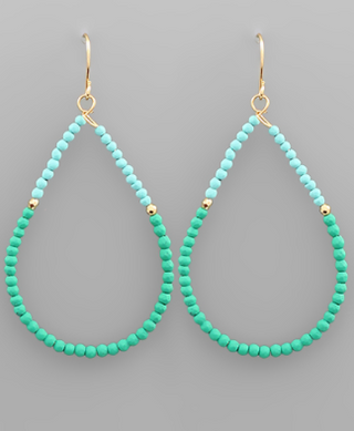 Teal Silicone Teardrop Earring