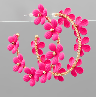 Telulah Earrings Fuchsia