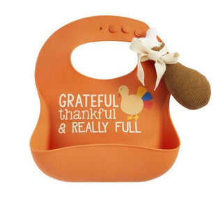 Thanksgiving Bib W/ Rattle Set