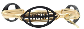The Acrylic Football Bangle Bracelet - Black