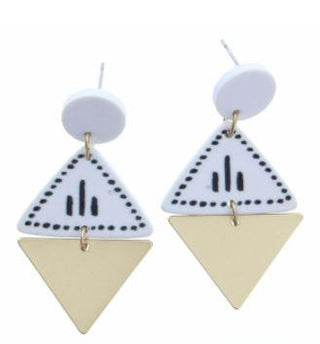 The Clarrisa Earring Triangles Black