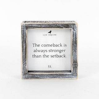 The Comeback Framed Sign