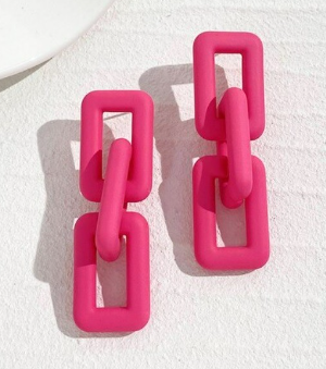 Theo Earrings Fuchsia