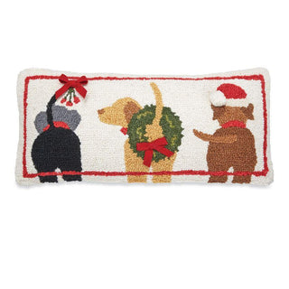Three Dogs Wool Pillow