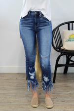 Tia Fringe Hem Denim