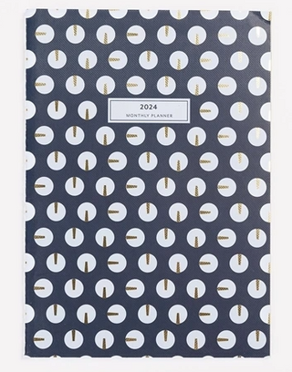 Tick Tock Blue Monthly Planner
