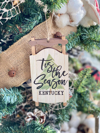 Tis The Season Sled Ornamnet