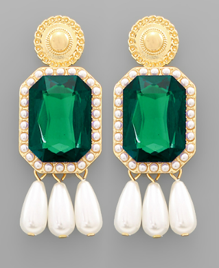 Titanic Earrings Emerald