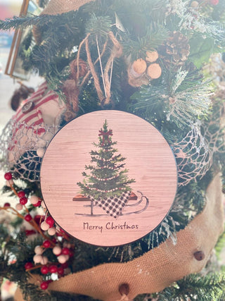 Tree Truck Disc Ornament