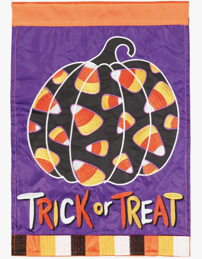 Trick Or Treat Candy Corn Flag