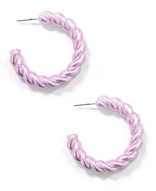 Trina Hoop Earrings Lavender
