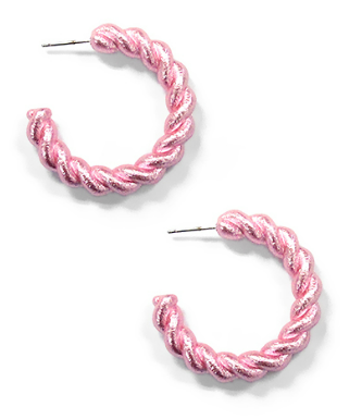 Trina Hoop Earrings Pink