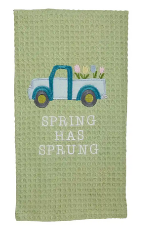Truck Easter Waffle Towel