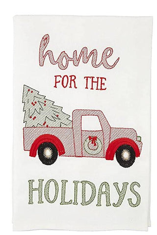 Truck Holiday Dish Towel