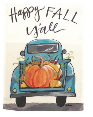 Truck Pumpkin Garden Flag
