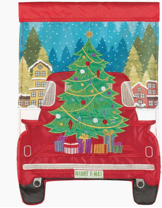 Truck Shaped Xmas Flag
