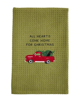 Truck Xmas Waffle Towel