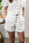 Truth Teller Button Shorts