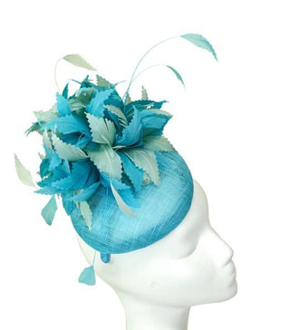 Turq Wild Feather Fascinator