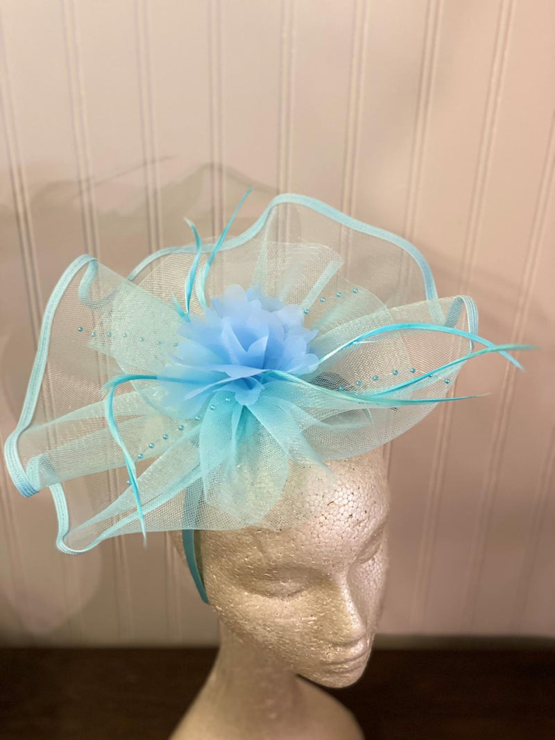 Turquoise Binded Fascinator