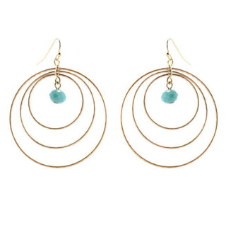 Turquoize Triple Hoop Earring