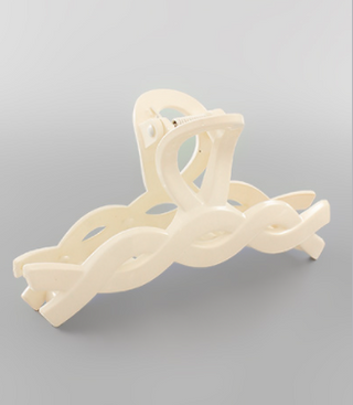 Twisted Bear Claw Hair Clip Ivory