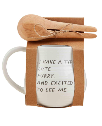 Type Dog Mug & Scoop Set