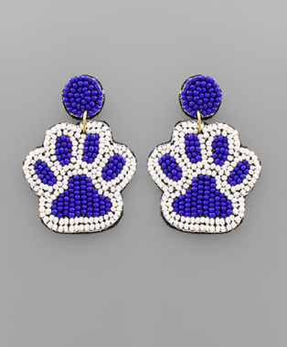 UK Disc Bead Earring Blue
