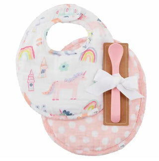 Unicorn Bib & Spoon Set